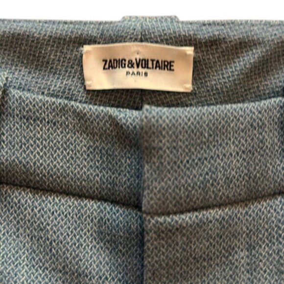 Zadig & Voltaire grey cropped wool posh trouser pants size 36 - Picture 8 of 9